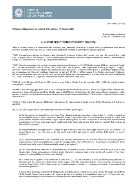 ordinansa|ordinanza di ingiunzione.